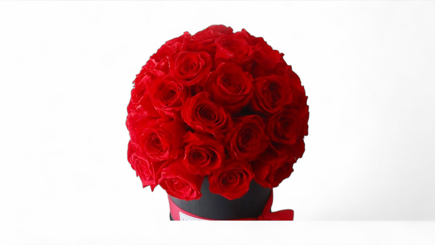 Arrangement With Long Lasting Red Roses (Forever) - BG Flowers
