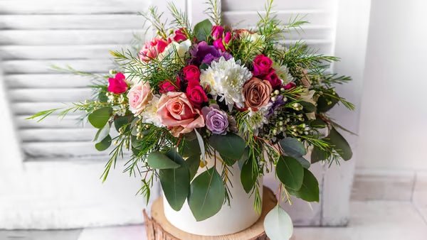 Basket With Fresh Flowers - #bluegardenflowers#