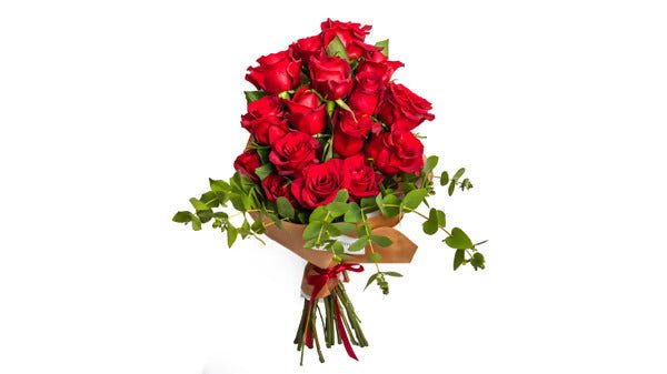 Μπουκέτο Με Φρέσκα Κόκκινα Τριαντάφυλλα - #bluegardenflowers#