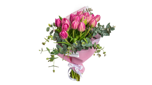 Bouquet With Pink Tulips - BG Flowers