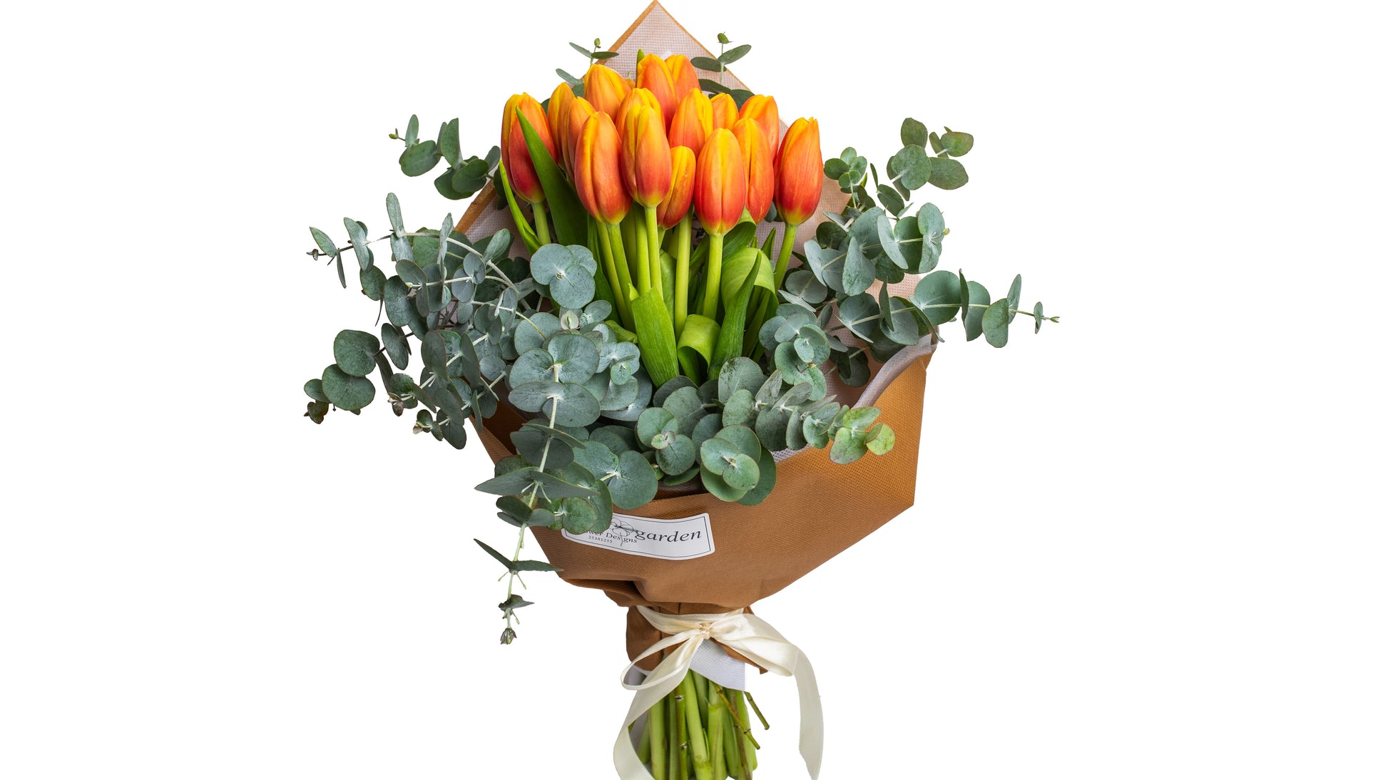 Bouquet With Orange Tulips - BG Flowers