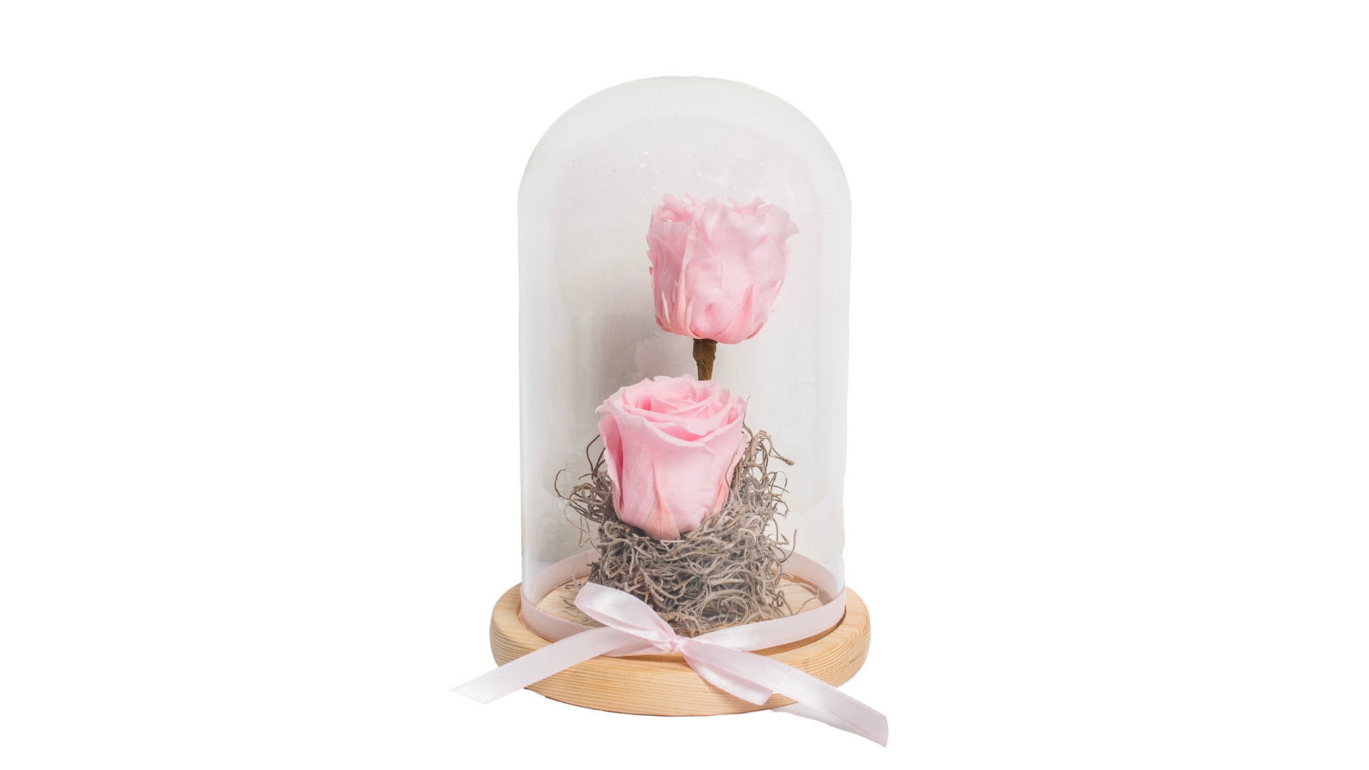2 Pink Long Lasting Rose in Glass Containe (Copy) - BG Flowers