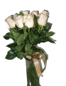 Bouquet of Roses in Glass Vase - BG Flowers