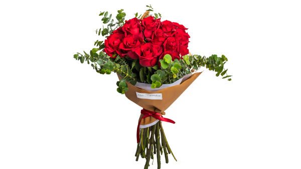 Μπουκέτο Με Φρέσκα Κόκκινα Τριαντάφυλλα - #bluegardenflowers#