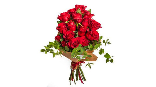 Μπουκέτο Με Φρέσκα Κόκκινα Τριαντάφυλλα - #bluegardenflowers#